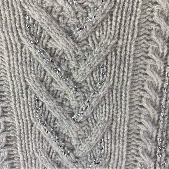 Sundance lambswool cable sweater with metallic threading - Picture 6 of 10